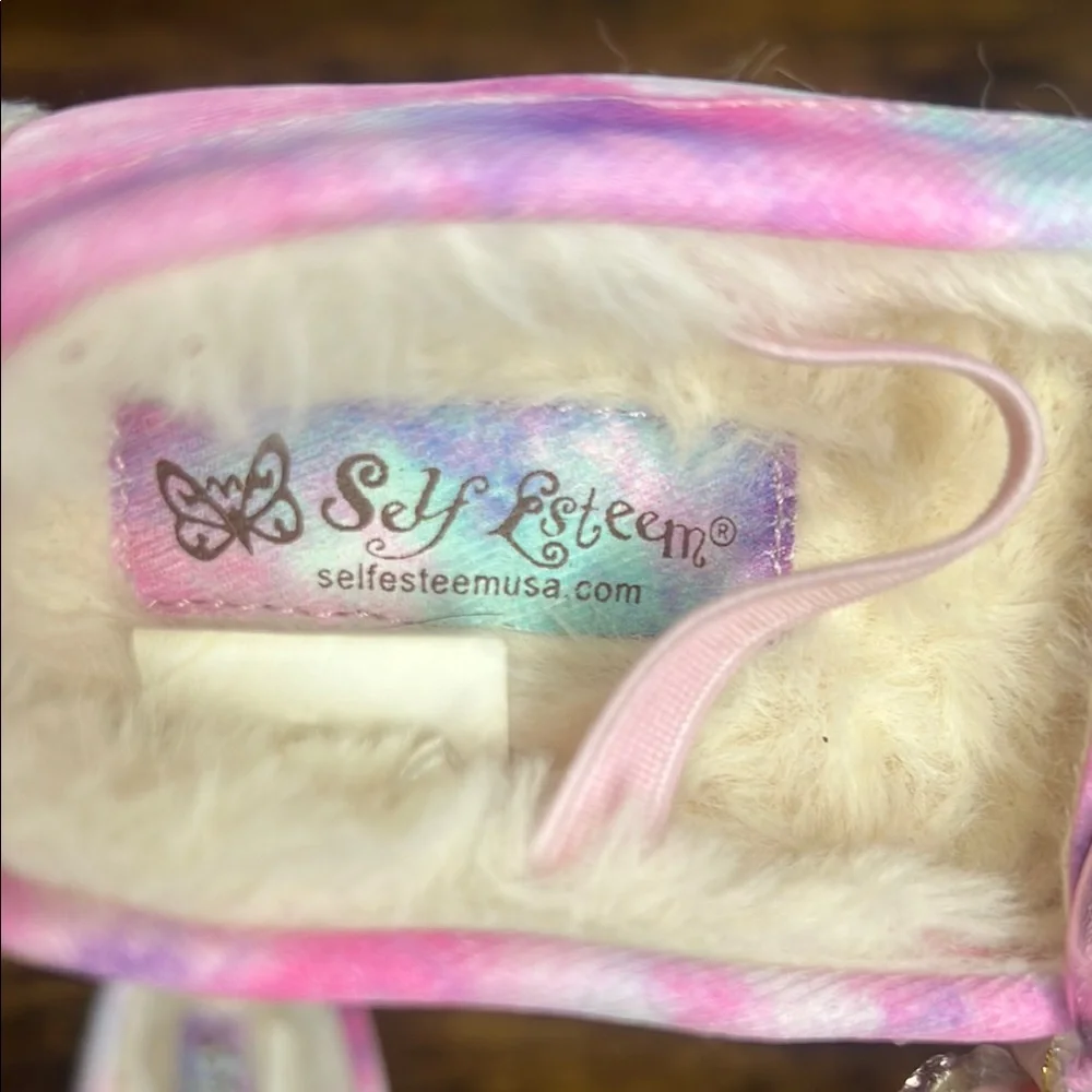 Self Esteem Pastel Tie-Dye Baby Moccasins with Bow