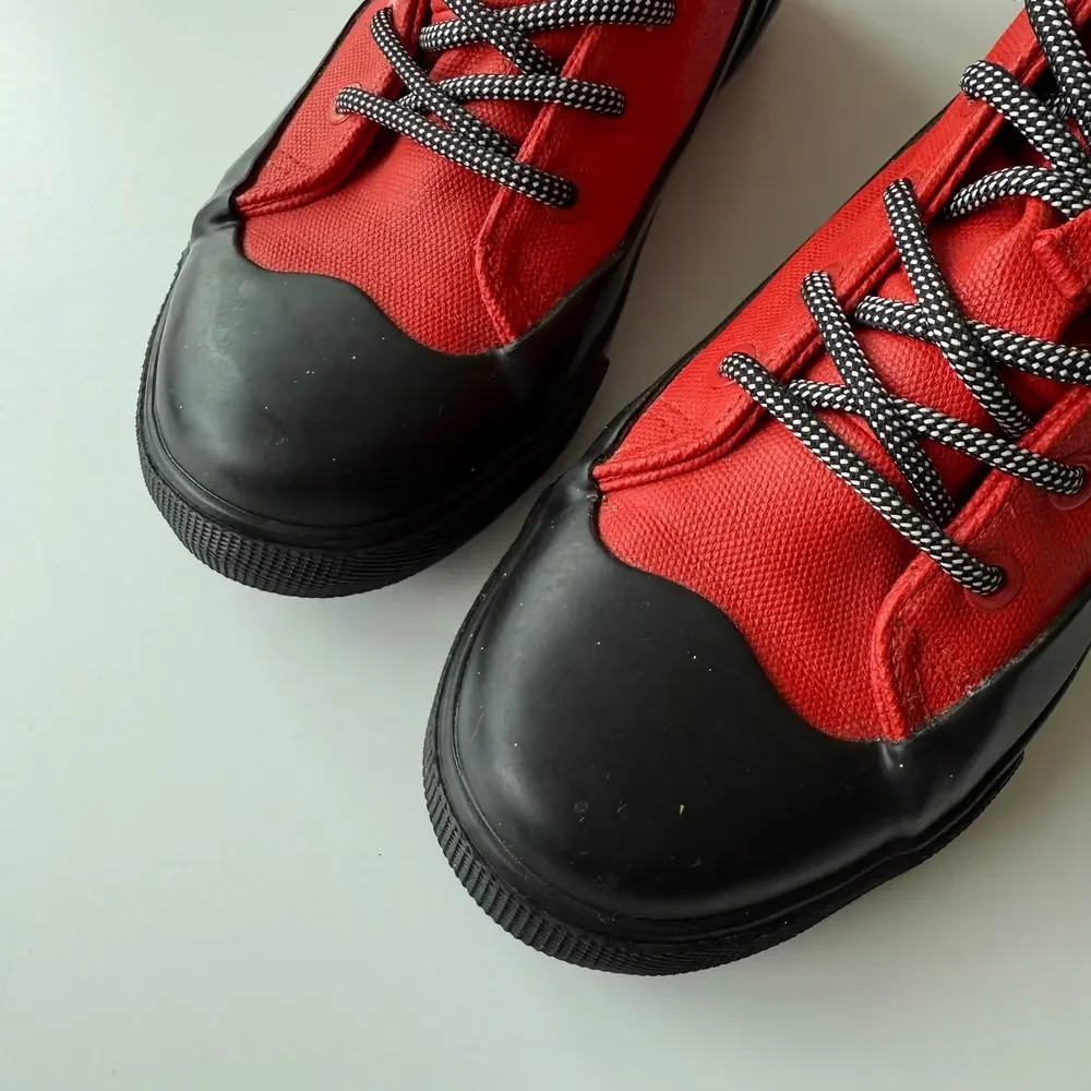Hunter x Target • Dipped Red Canvas High Top Sneakers