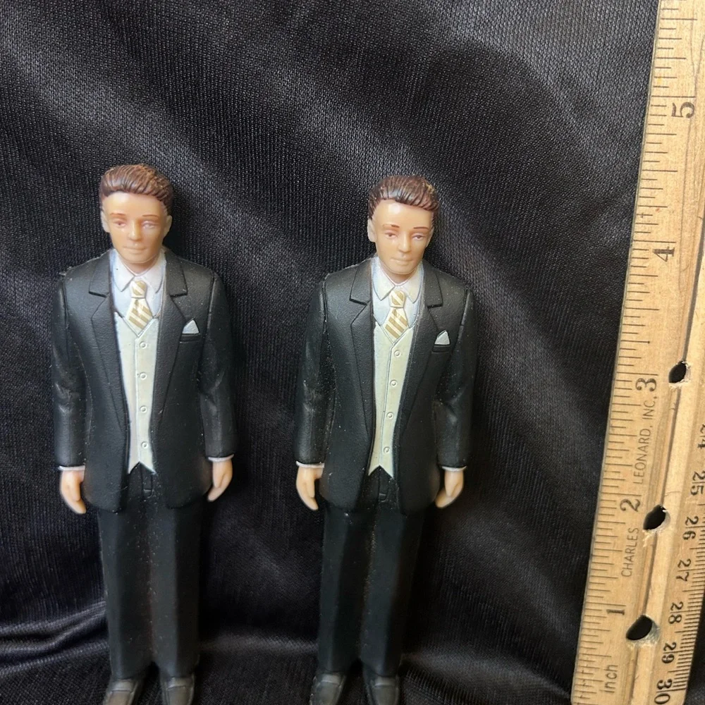 Elegant Black Suit Groom Figurines