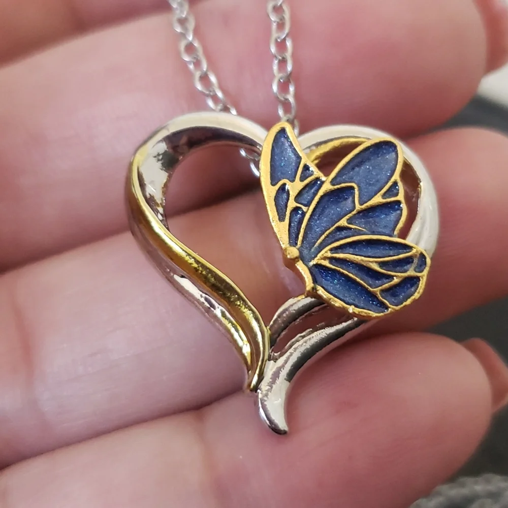Butterfly Heart Necklace