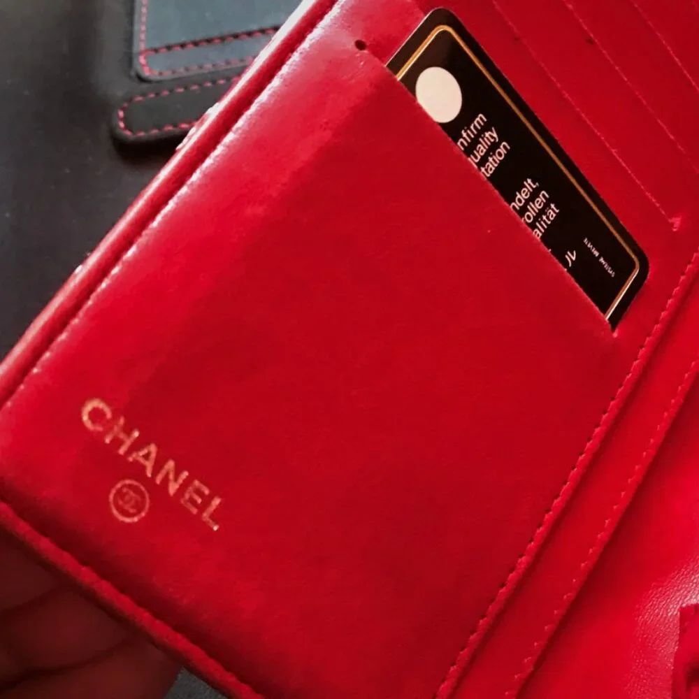 CHANEL Patent Leather Mademoaelle Lucky Symbols Bi-Fold Wallet