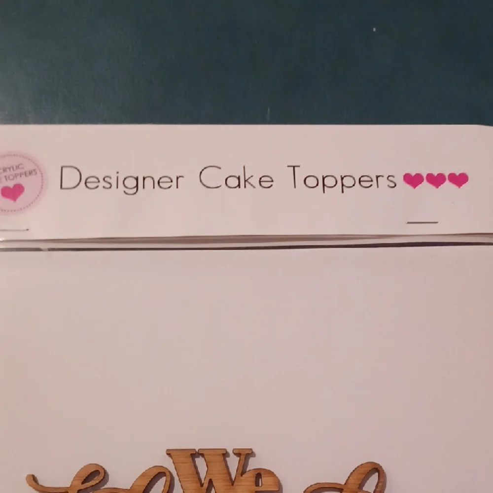 'We Eloped' Gold Cake Topper
