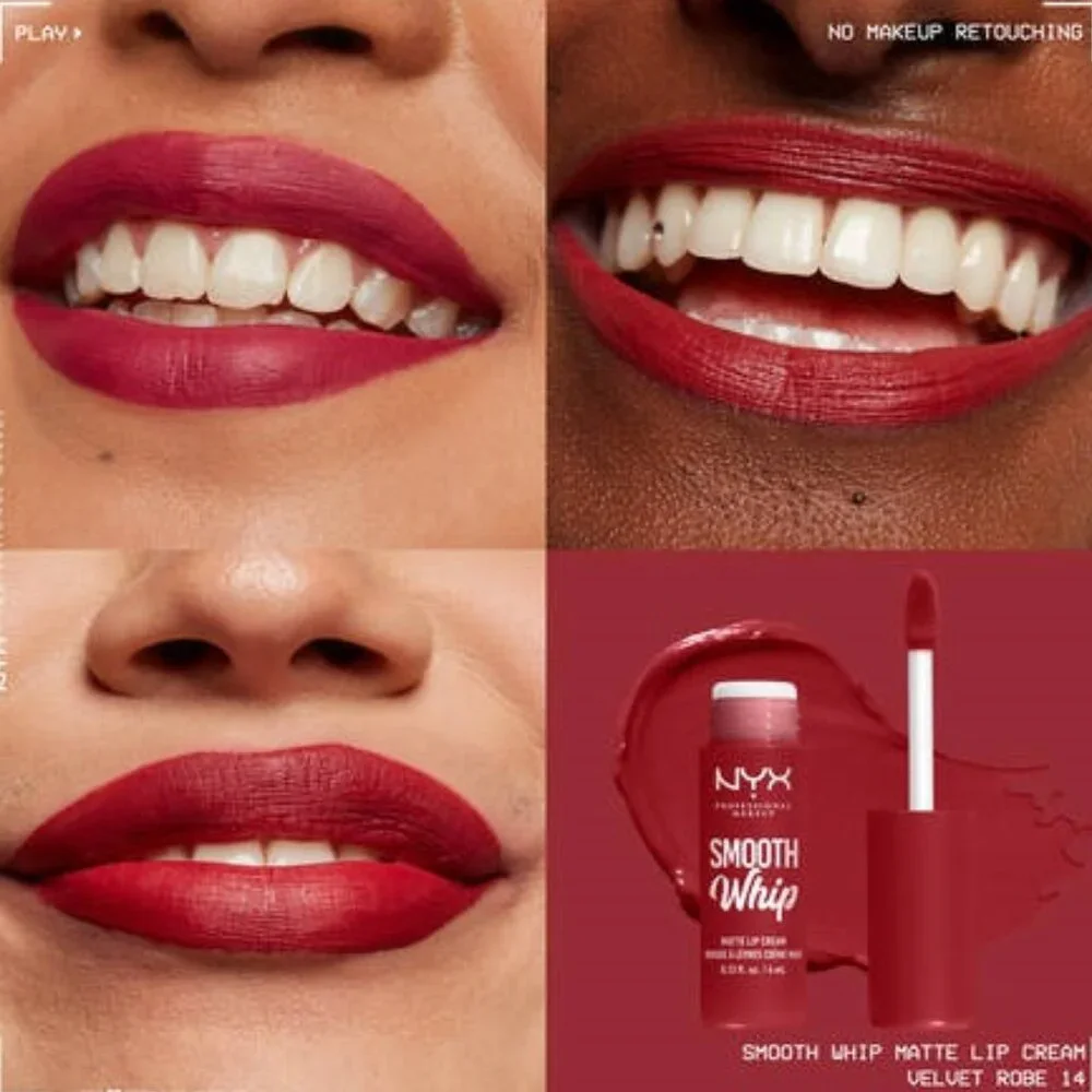 NYX Smooth Whip Blurring Matte Lip Cream Lipstick Color: VELVET ROPE (FULL SIZE)