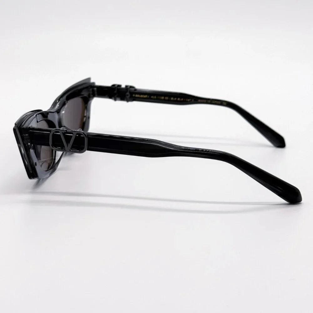 NEW VALENTINO V-GOLDCUT VLS-113B BLACK WOMEN CAT EYE SUNGLASSES VALENTINO