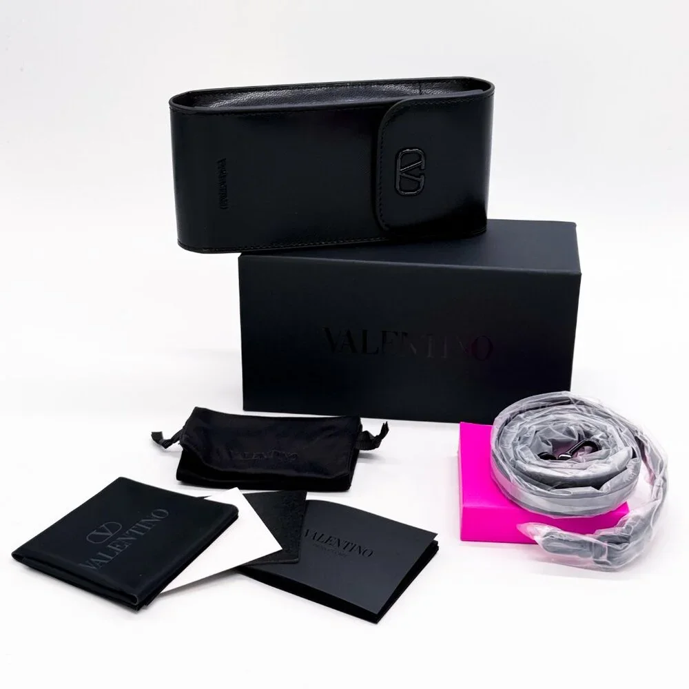 NEW VALENTINO V-GOLDCUT VLS-113B BLACK WOMEN CAT EYE SUNGLASSES VALENTINO