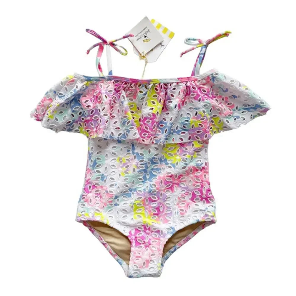 NWT Shade Critters Eyelet Ruffle Swimsuit Size 4T