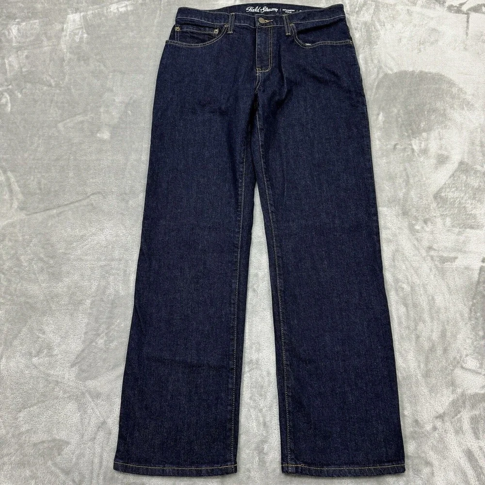 Field & Stream Jeans Mens 34x30 Blue Duracomfort Slim Fit Denim Workwear Pockets