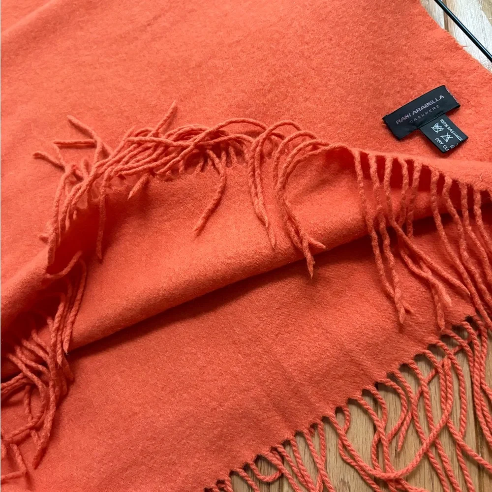 Rani Arabella cashmere throw fringe blanket
