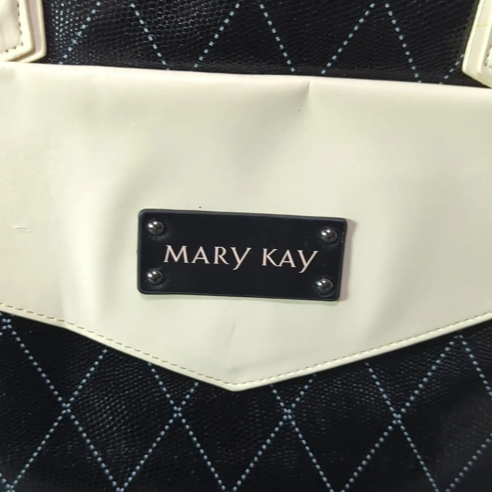 Mary Kay Black and Cream Makeup Consultant Bag NWOT