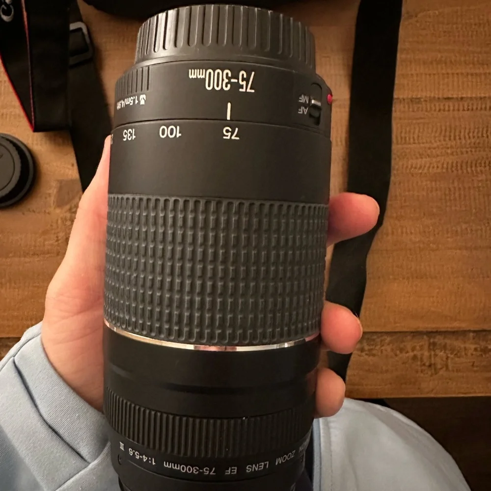 Canon Black Telephoto Zoom Lens 75-300mm