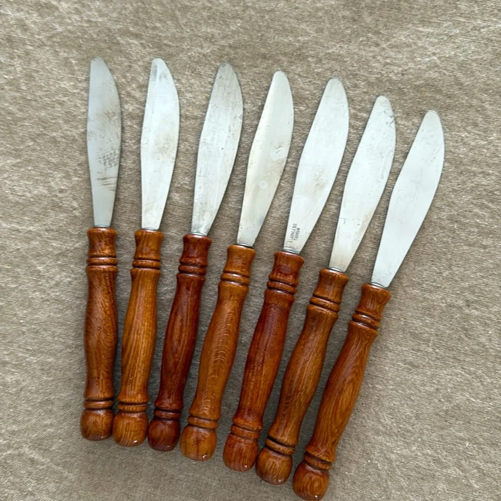 VTG | Wooden Handle Stainless Steel Flatware🍴