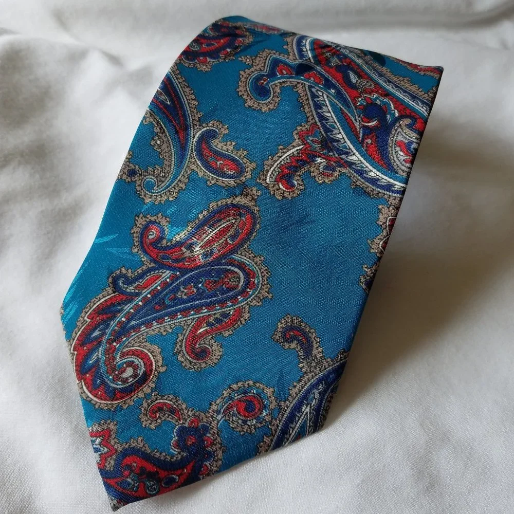 PAISLEY Men's VTG Neck Tie ~ Blue