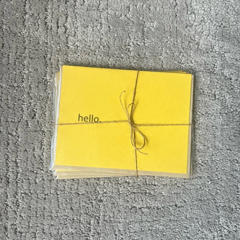 Set of 3 - Handmade Simply Stated Card Set - Because Series, Hello It’s Me