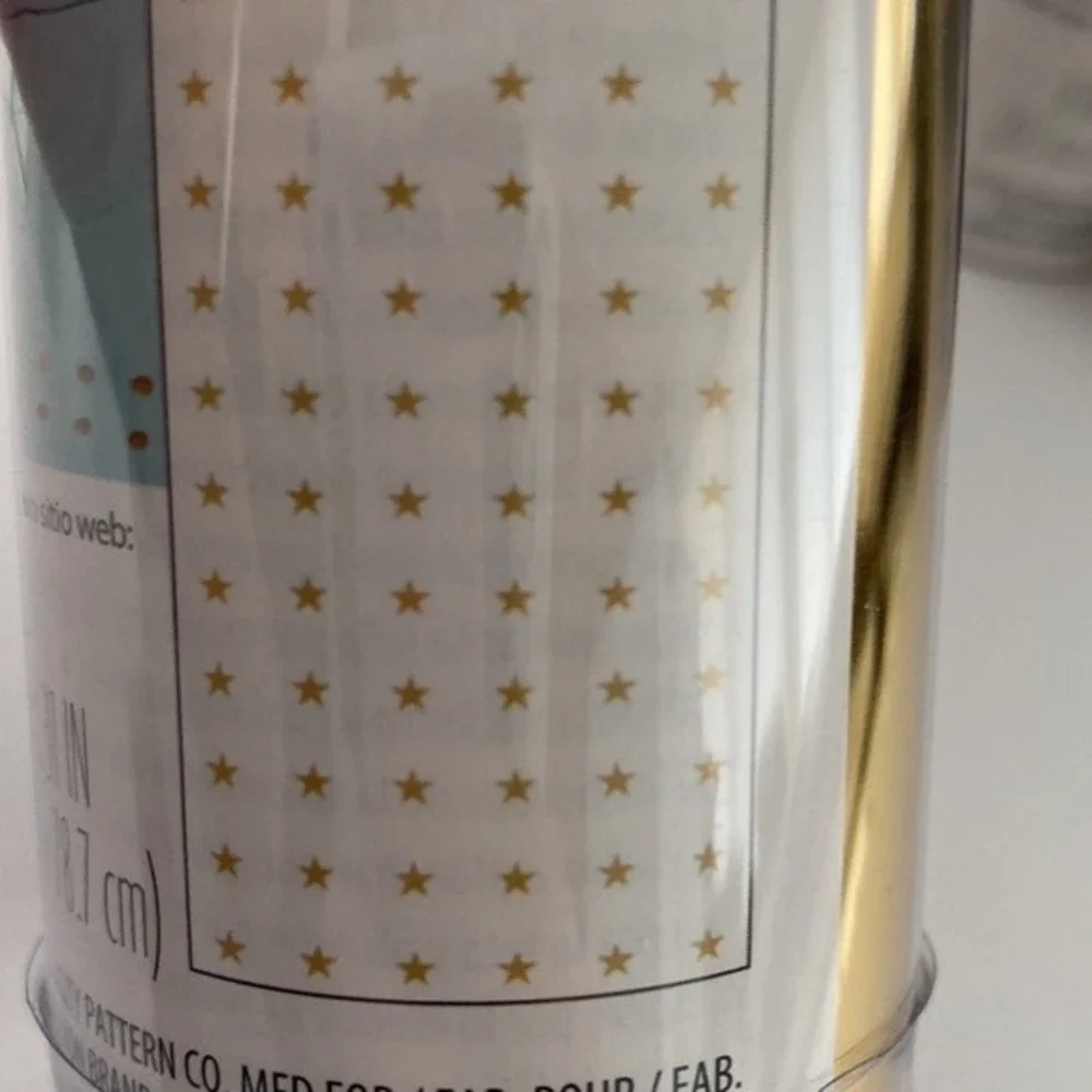 Iron On Gold Foil Transfers Gold Stars 12 Rolls 8 Inches by 31 Inches Laliberi