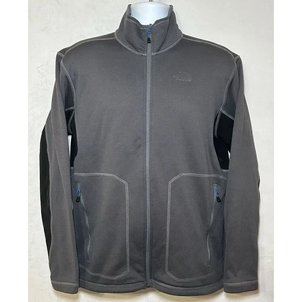 The North Face Men's Medium Full Zip Millerton‎ Gray/ Black Jacket