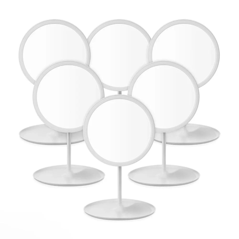 New 6 Pcs Spa Party Mirror Supplies Sleepover Party Favors Makeup White