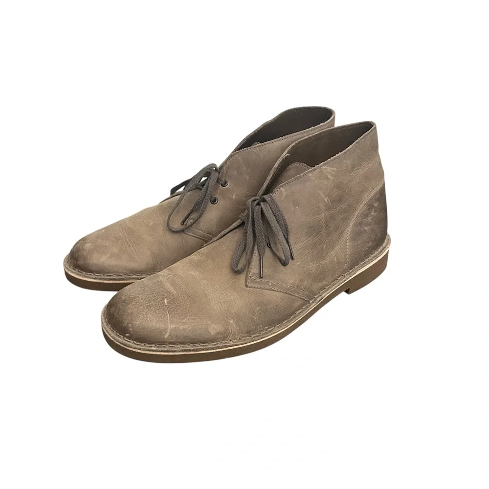 Clarks Men’s Bushacre 2 Chukka Boots 26130579 Brown Leather Size 11