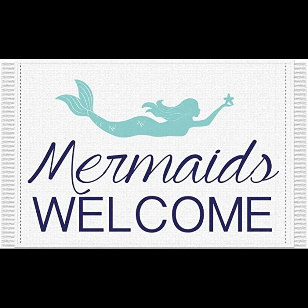 Mermaid fringe rug mat 2” x 3”