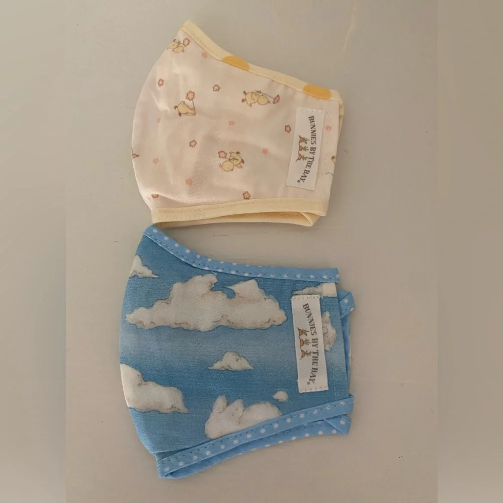 2 Bunnies By The Bay Cloudy & Little Chicks Kids Face Mask