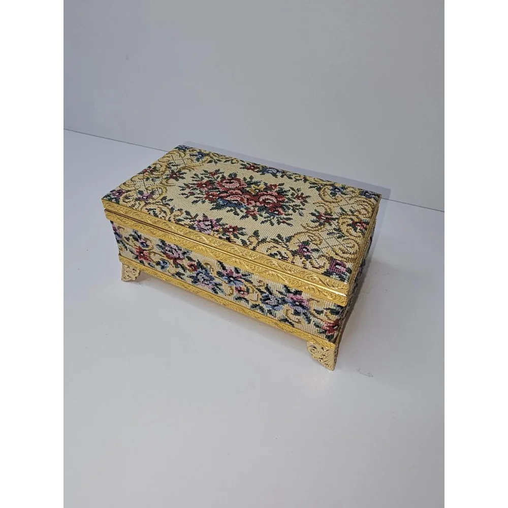 Floral Tapestry Jewelry Box