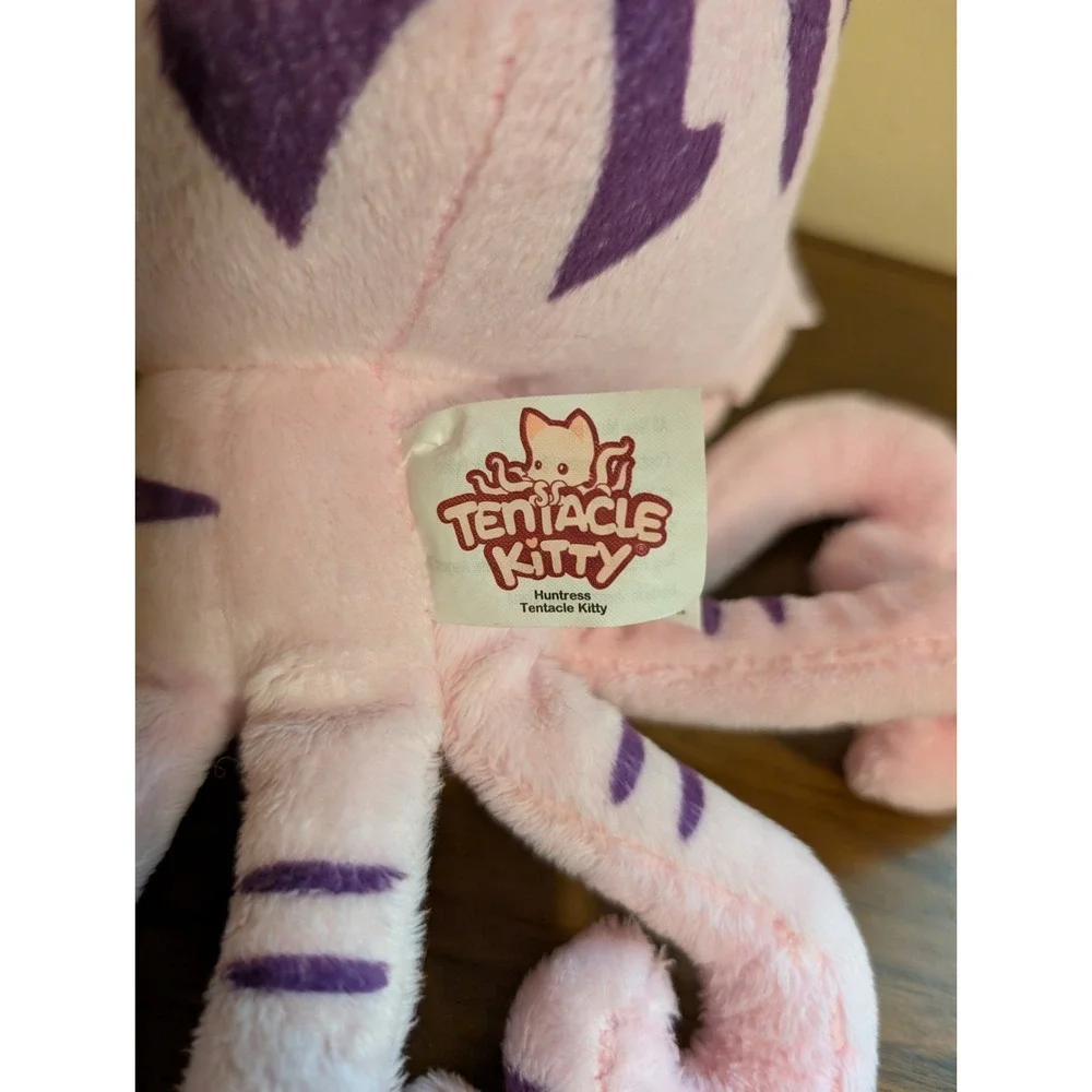 Tentacle Kitty The Huntress Plush 2017 Collectible Display Purple Pink Stripes