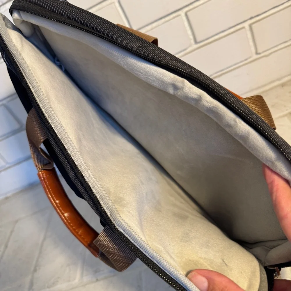 Lacdo 360° Protective Laptop Bag Sleeve Case Gray Brown