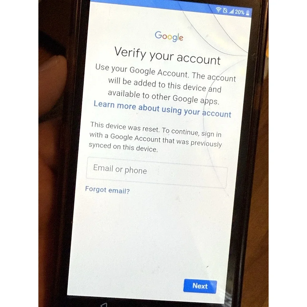 LG account locked