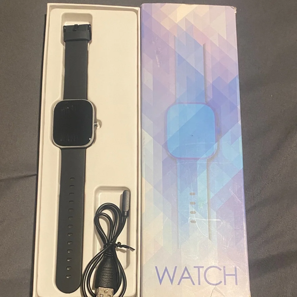 Smart Watch with Black Band