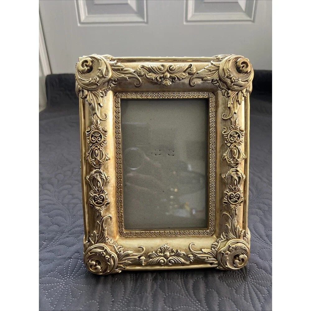 Baroque 3D Ornate Gold 4 x 6” Picture Frame, Artistic, Photography,Fancy, Glam