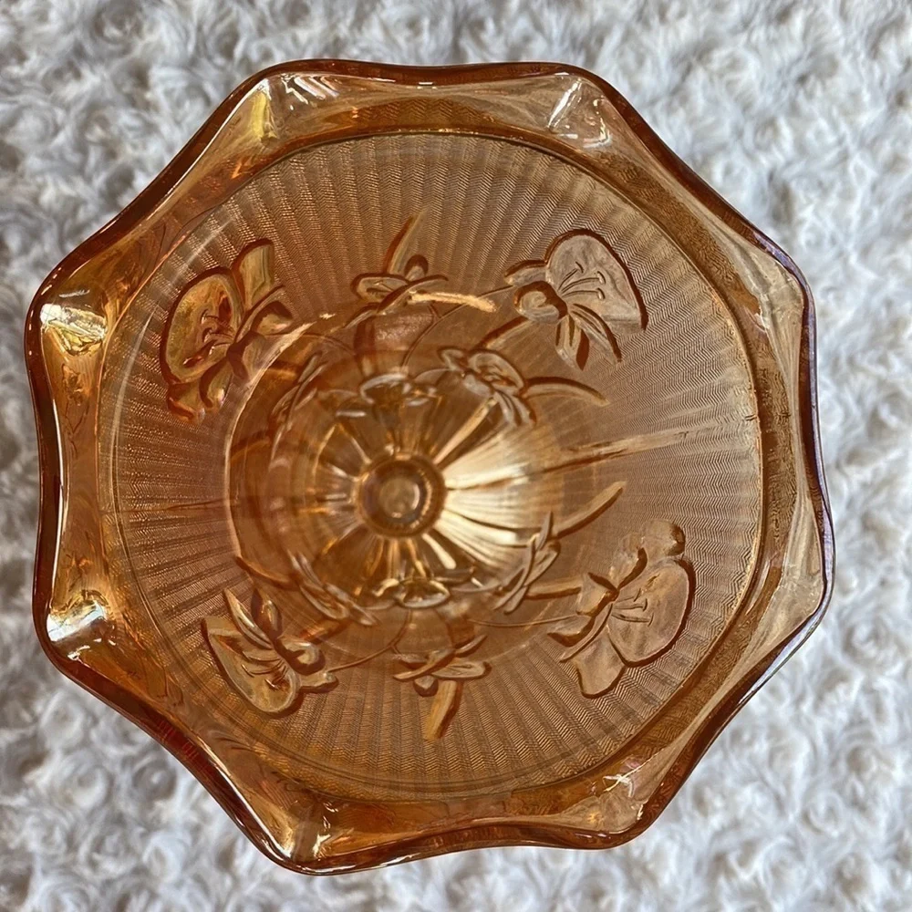 CARNIVAL GLASS gorgeous~‘jeanette marigold’~golden