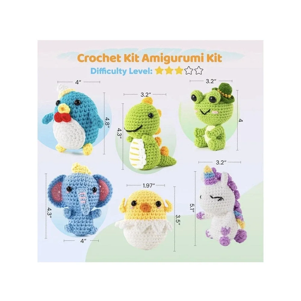 N/A 6pcs crochet