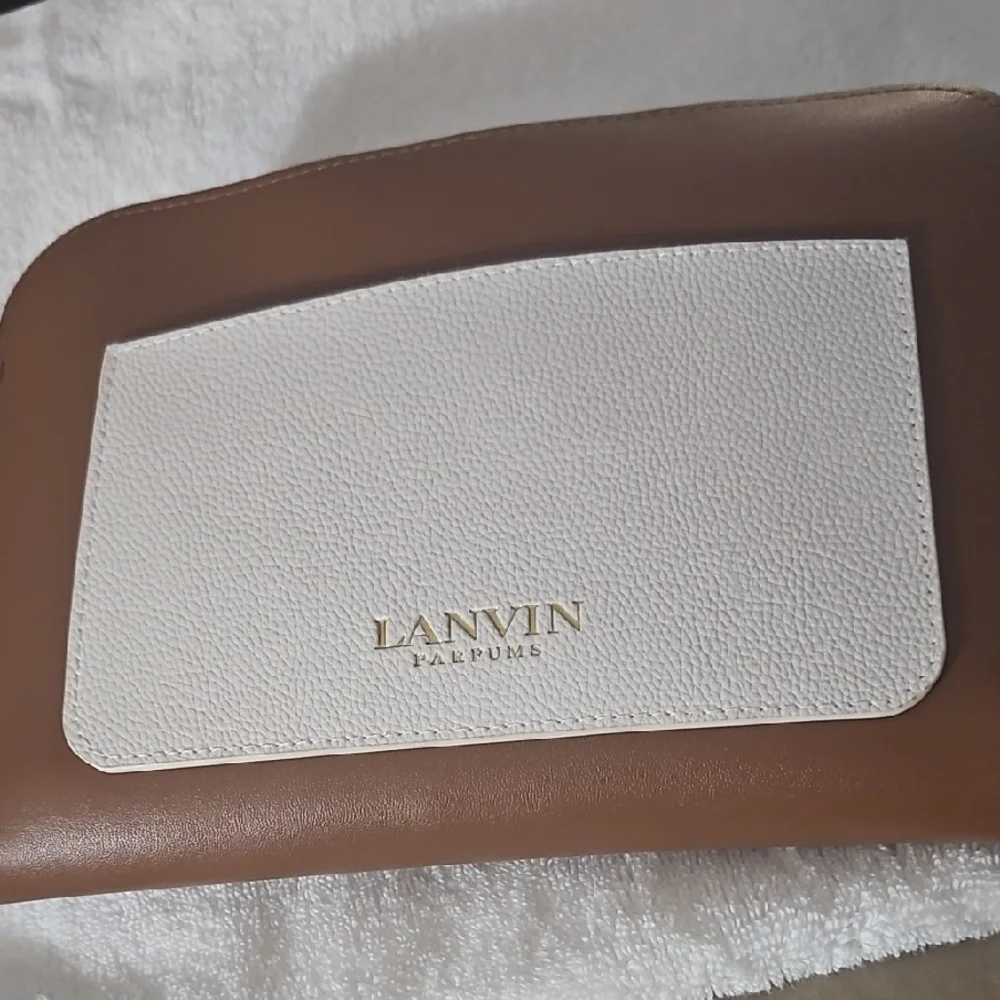 Lanvin Brown and White Travel Pochette - Men/Women - NWOT