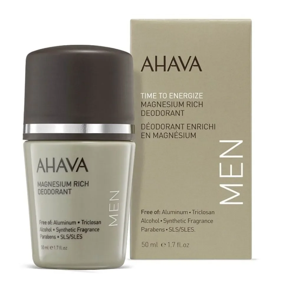 AHAVA Men Time To Energize Roll-On Mineral Deodorant