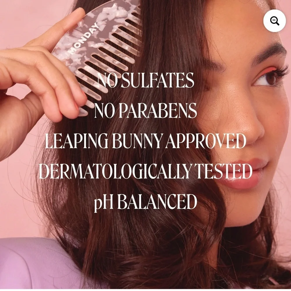 7 MONDAY Haircare SMOOTH Shampoo Softens Tames Curly Wavy Hair