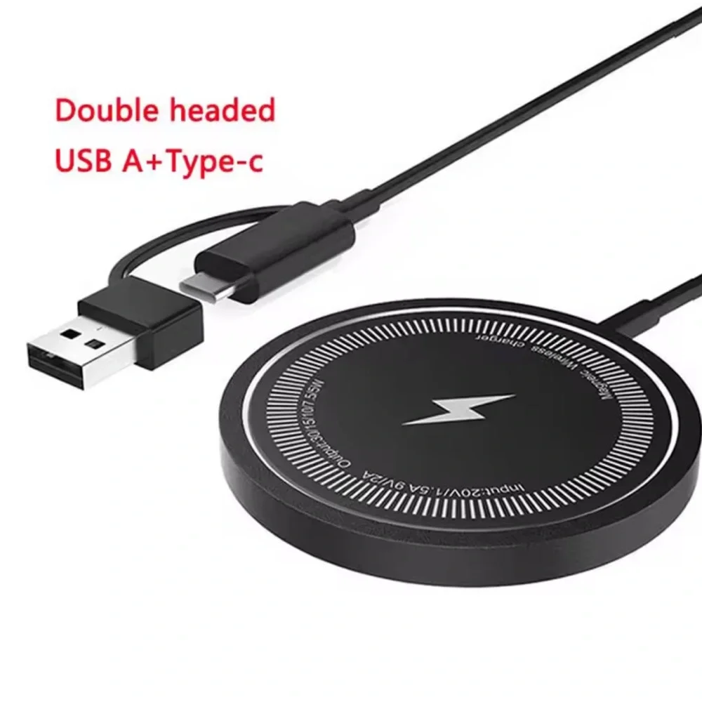 Magnetic Wireless Charger for All Phones - Black