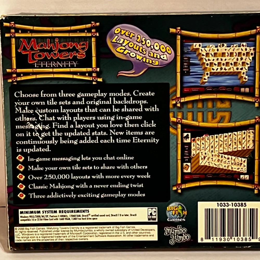 PC Game Mahjong Towers Eternity New Never Opened