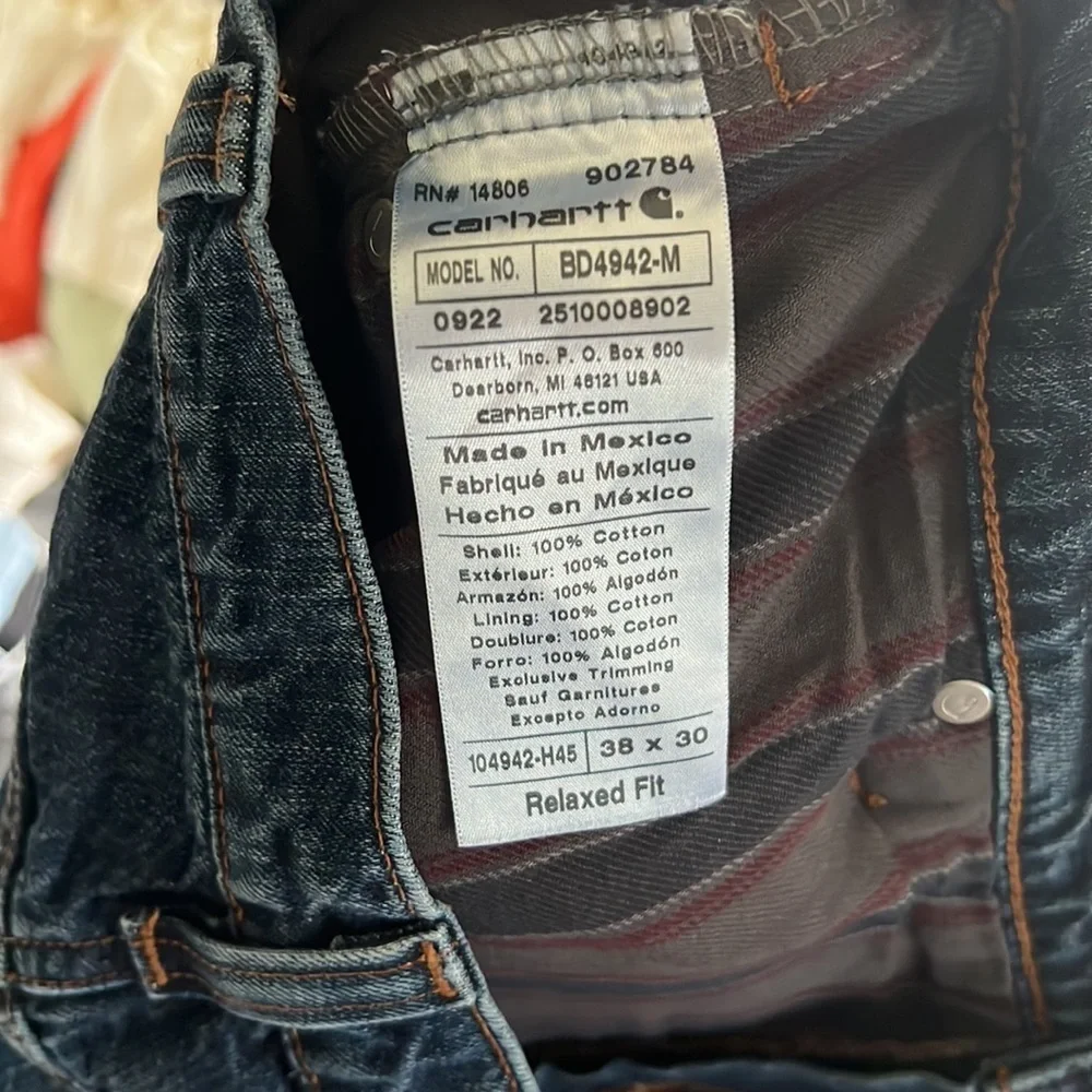 Carhartt size 38x30