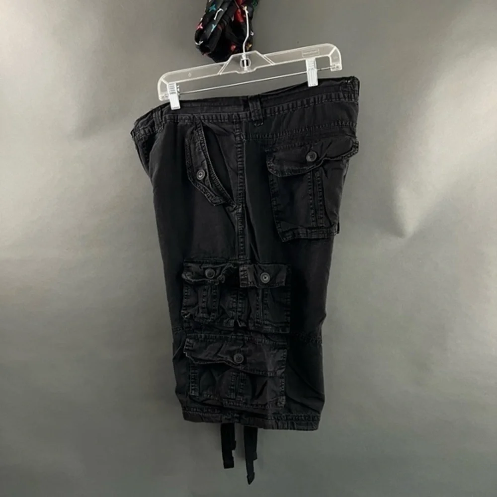 CHAPEL & GREED Baggy Goth Punk Raver Cargo Shorts 9 Pocket Pant