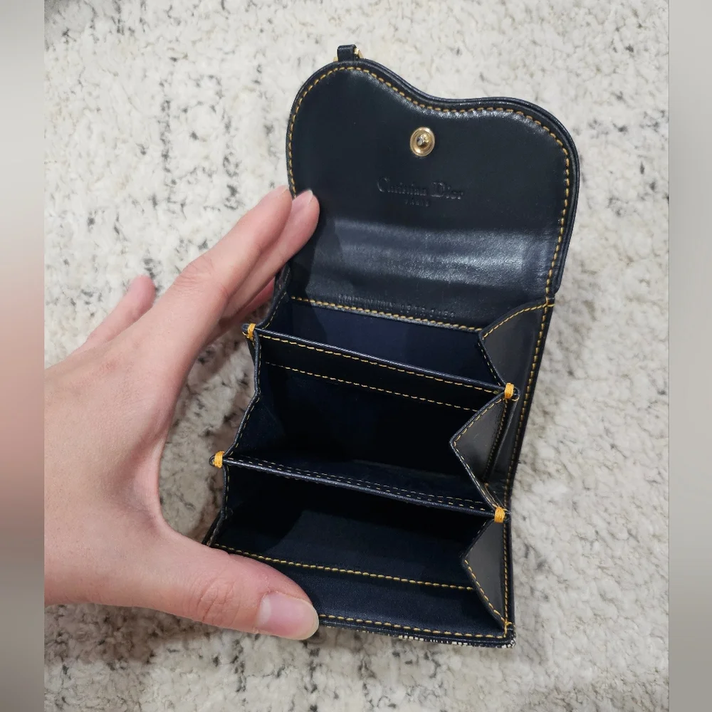Christian Dior Oblique Saddle Accordian Style Wallet