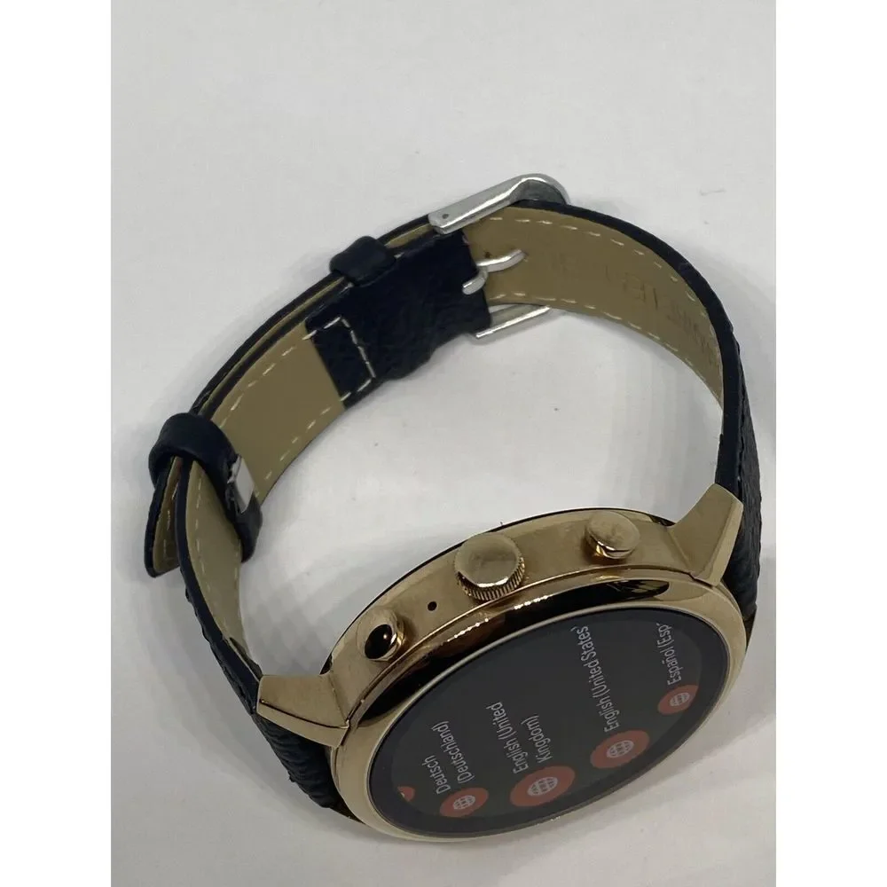 Fossil Venture HR Gen 4 FTW6020 Women Black Leather Digital Sport Smartwatch