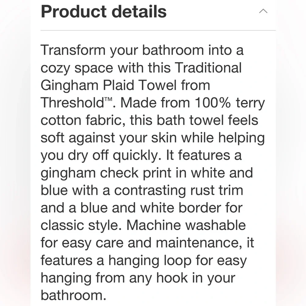 Threshold towels new