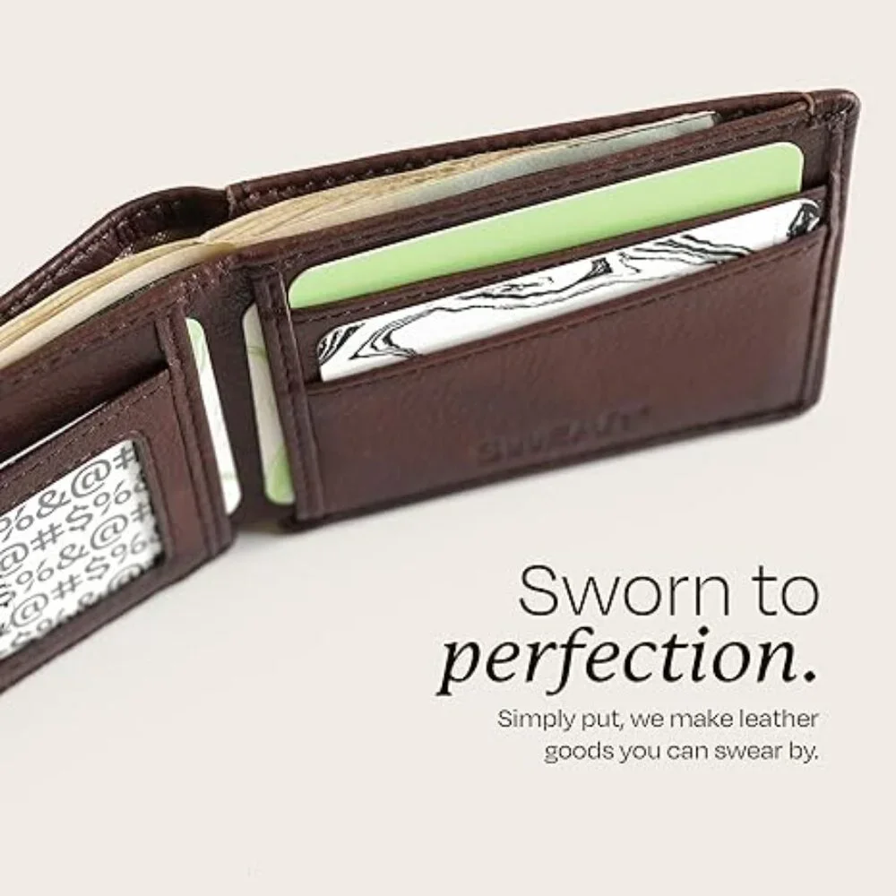 Swear Brands Leather Minimalist Slim Wallet for Men