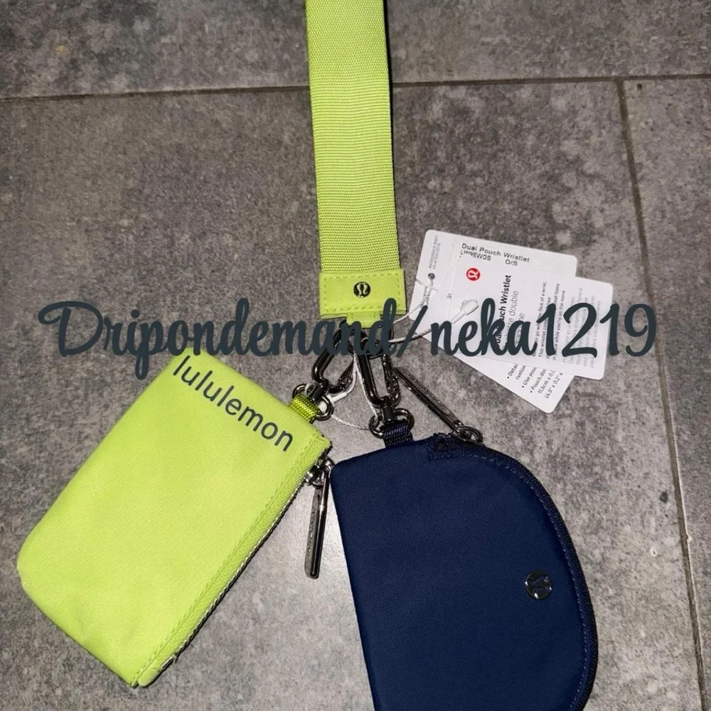 Lululemon Dual Pouch Wristlet- Sour Grape/Club Blue