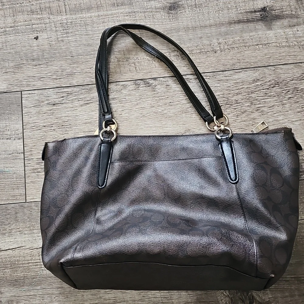 Coach ava leather check