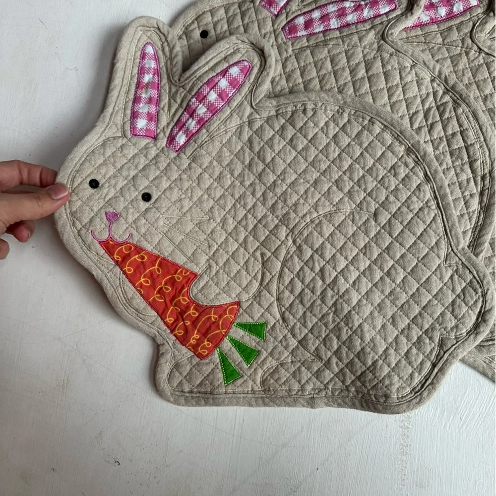 Set of Four Easter Bunny Placemats