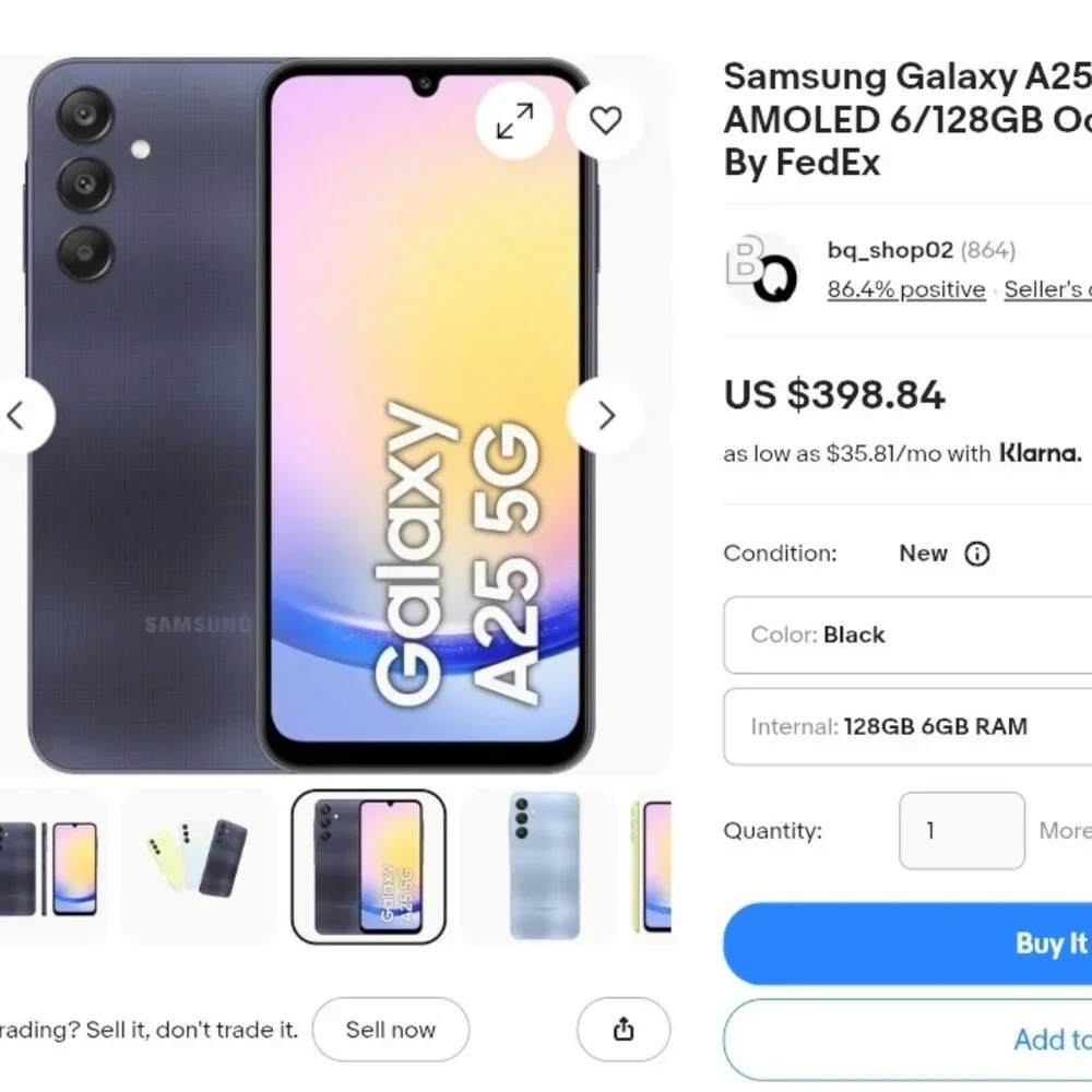 HALF PRICE NEW UNLOCKED 5G SAMSUNG A25 & 6 MONTHS PLAN WORTH $420. ONLY $199.