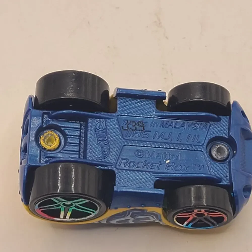 Hot Wheels Rocket Box Yellow & Blue Car Malaysia Loose