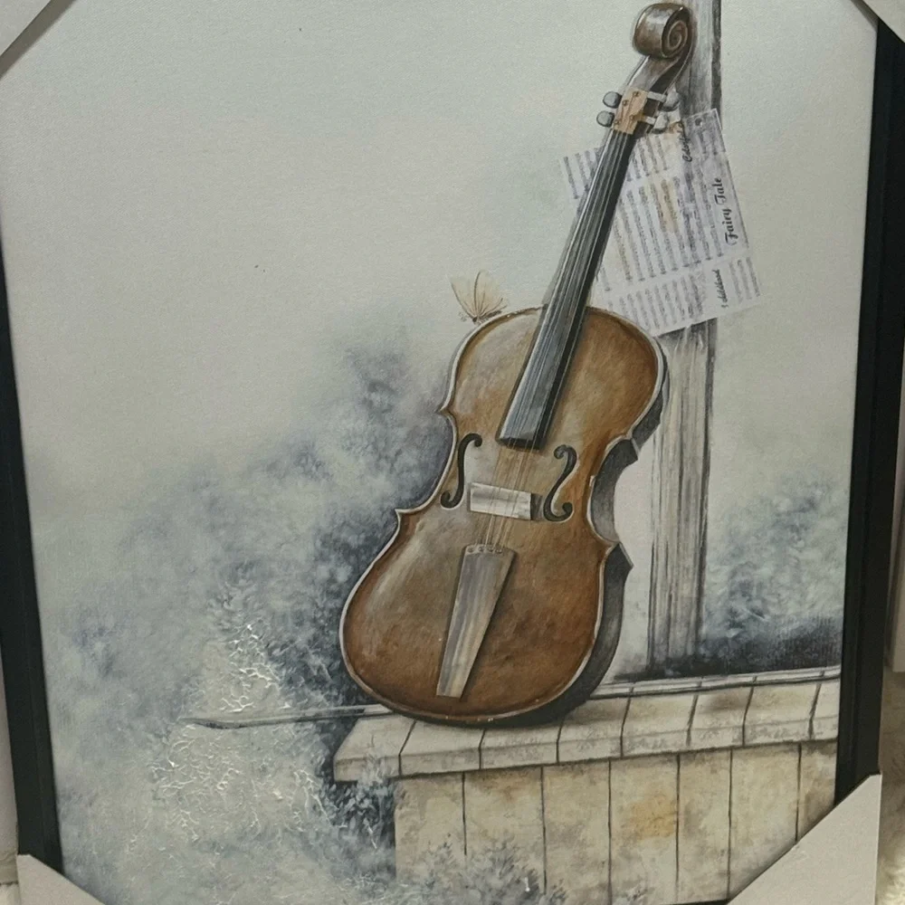 Violin hand painted