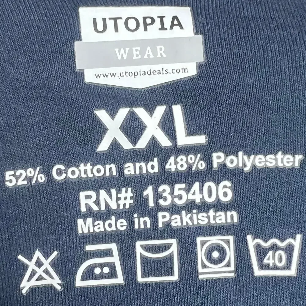 UTOPIA Wear turtleneck men’s size XXL , 2XL cotton poly blend  Navy Blue