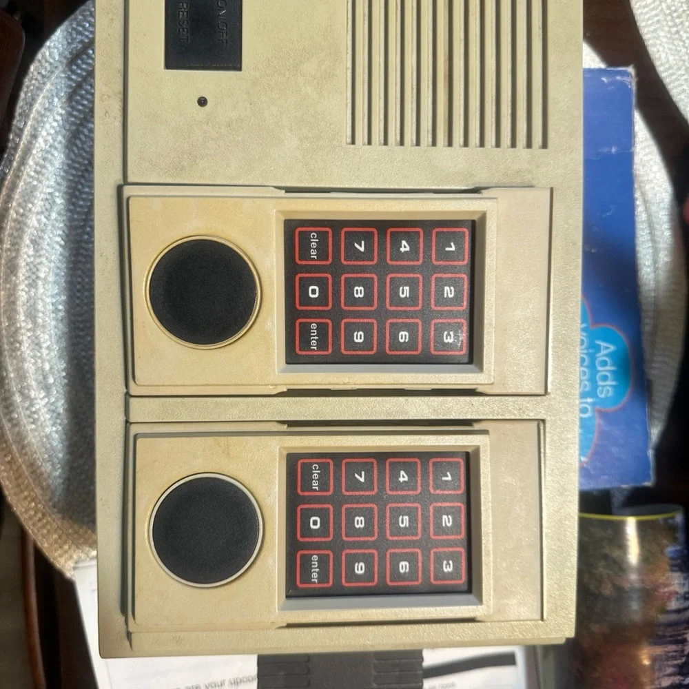 Vintage Gaming Console with Dual Keypads